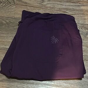 Heart and Soul eggplant scrub pants